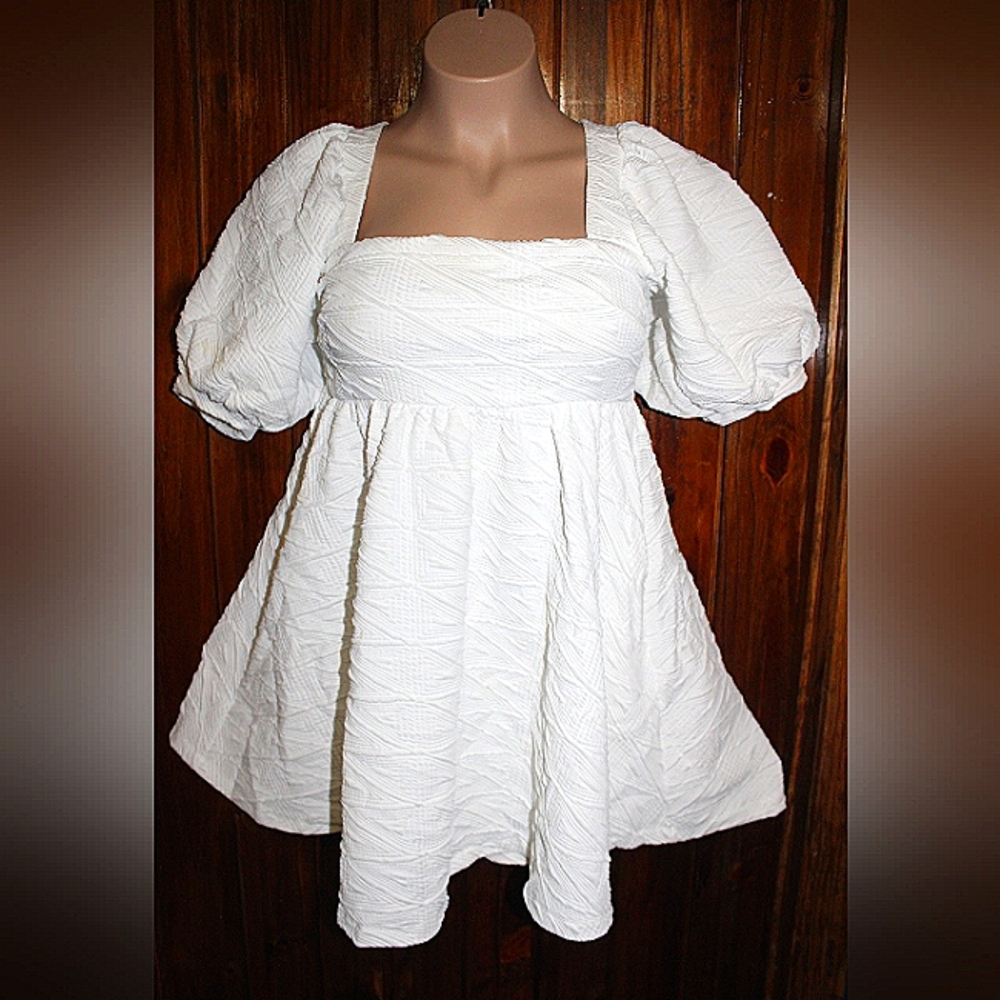 Babydoll Mini Dress by Free People and Sparkly Mesh Clutch